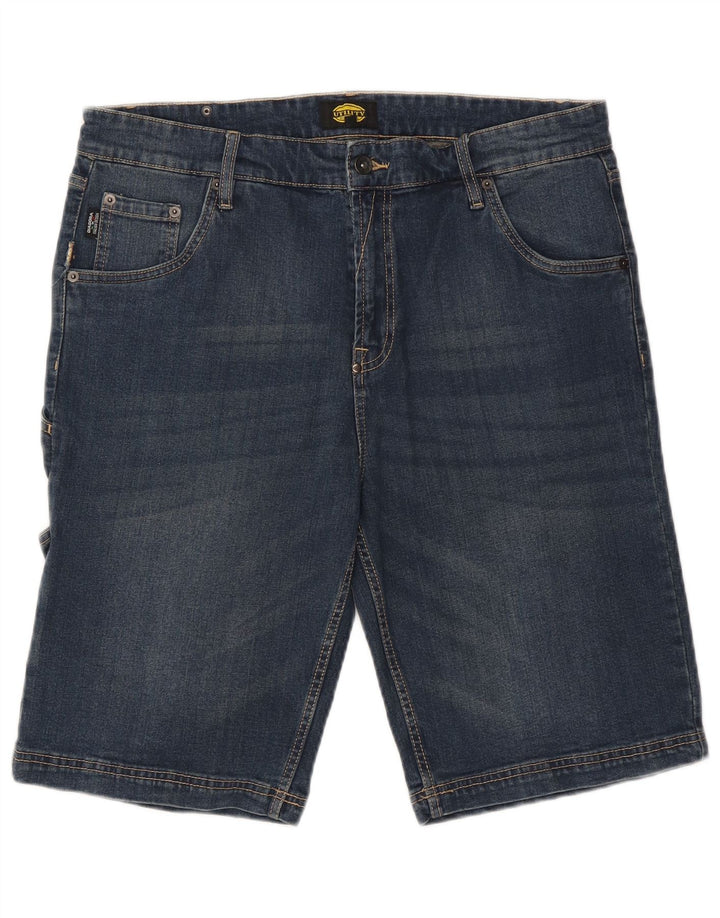 Diadora Mens Cargo Denim Shorts W36 Grande Algodão Azul