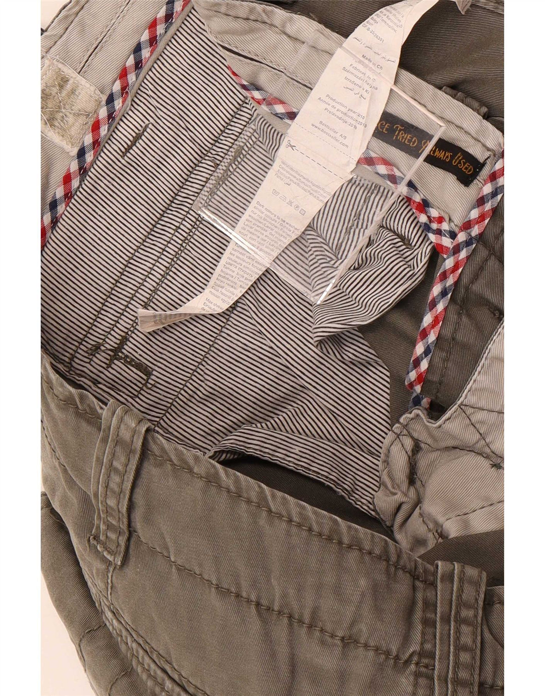 Calça cargo masculina Jack & Jones Joggers W33 L34 algodão cinza