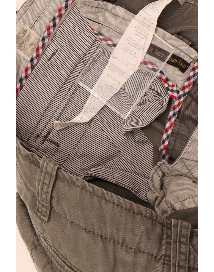 Calça cargo masculina Jack & Jones Joggers W33 L34 algodão cinza