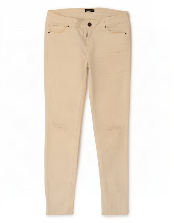 Calça jeans skinny feminina Massimo Dutti EU 38 pequena W28 L28 branco