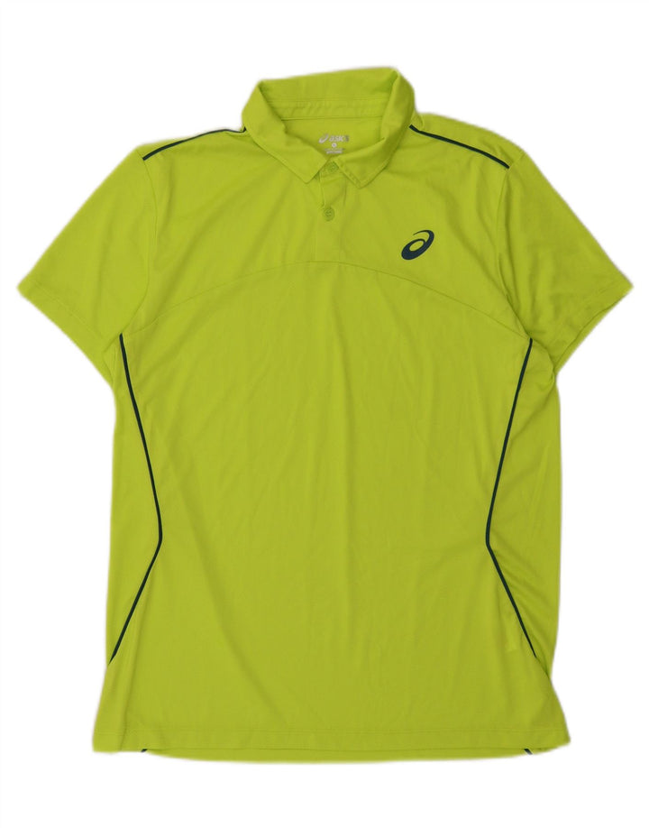 Camisa polo masculina Asics médio amarelo esportivo