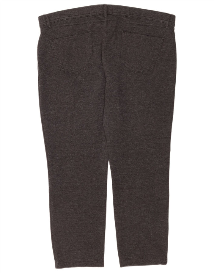 ZARA Womens Straight Cropped Trousers XL W32 L25 Grey