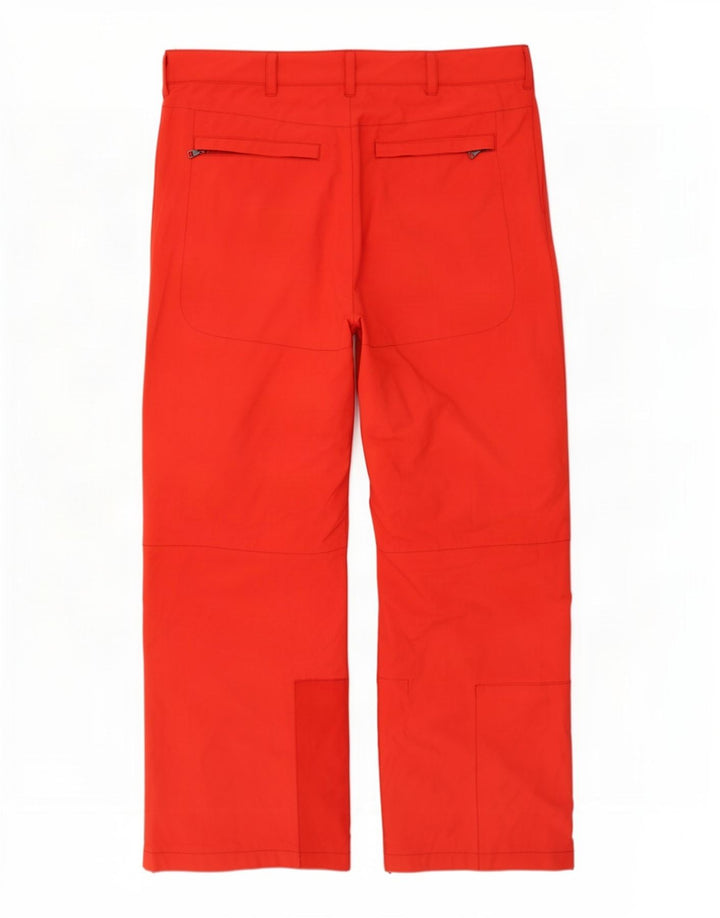 Calça de esqui masculina Prada IT 52 XL poliéster vermelho