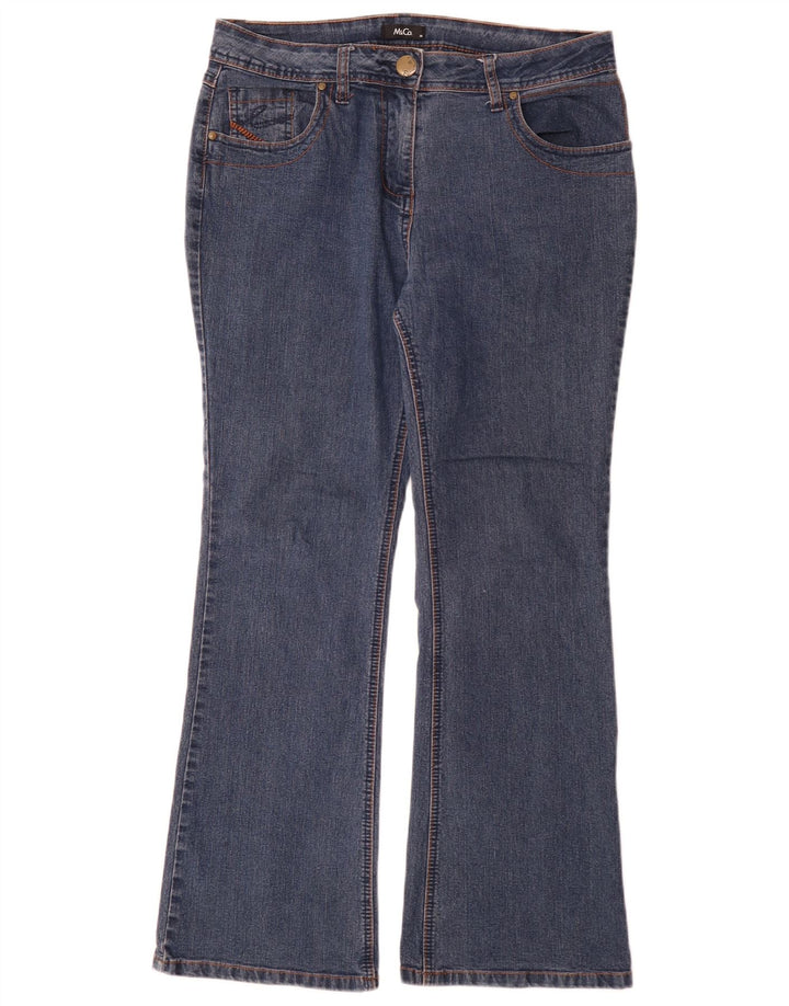 M&Co Jeans Bootcut Feminino Reino Unido 14 Grande W32 L30 Azul Algodão
