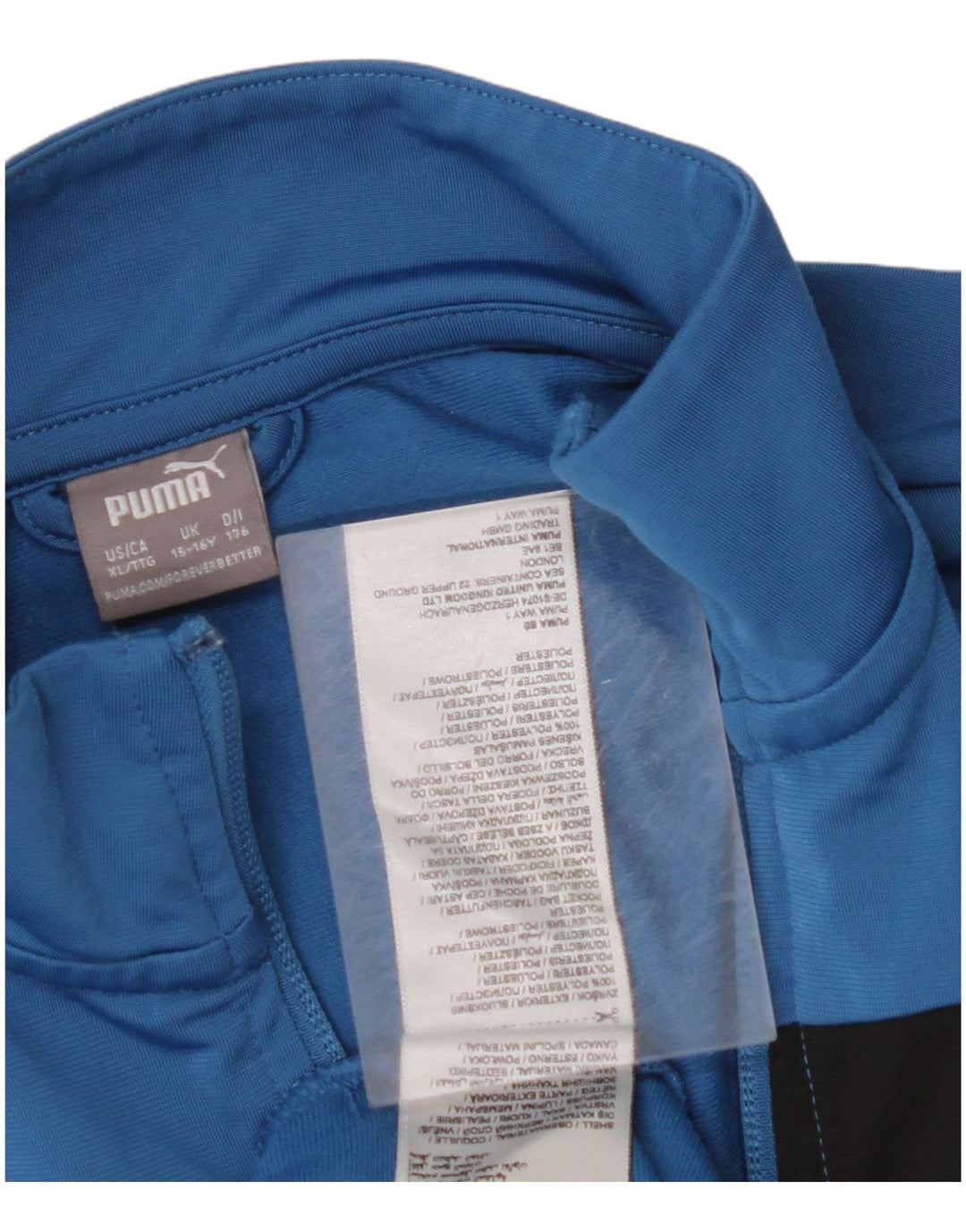 Jaqueta PUMA Meninos Treino Top 15-16 Anos Azul Colorblock Poliéster