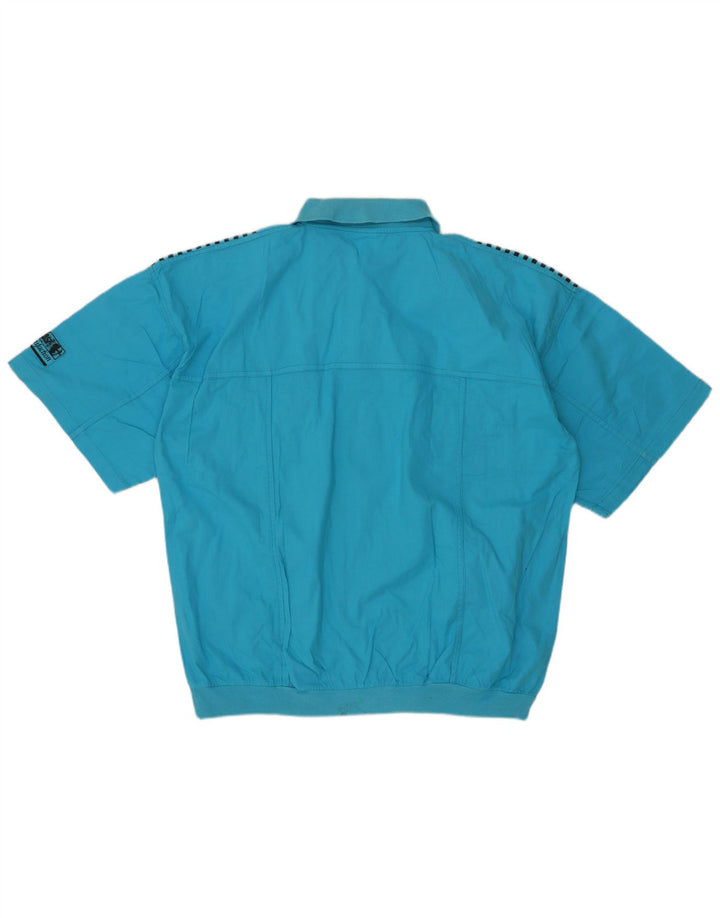 Camisa pulôver masculina de manga curta C&A grande algodão azul