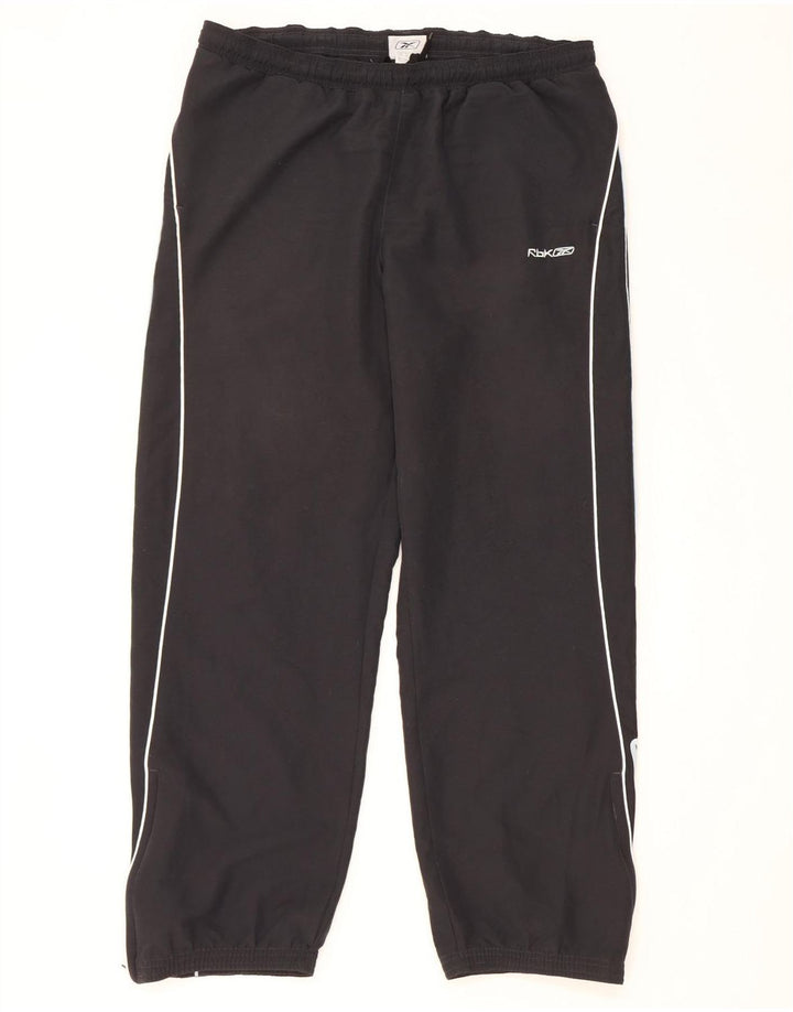Calça de treino masculina Reebok Graphic Joggers grande poliéster preto