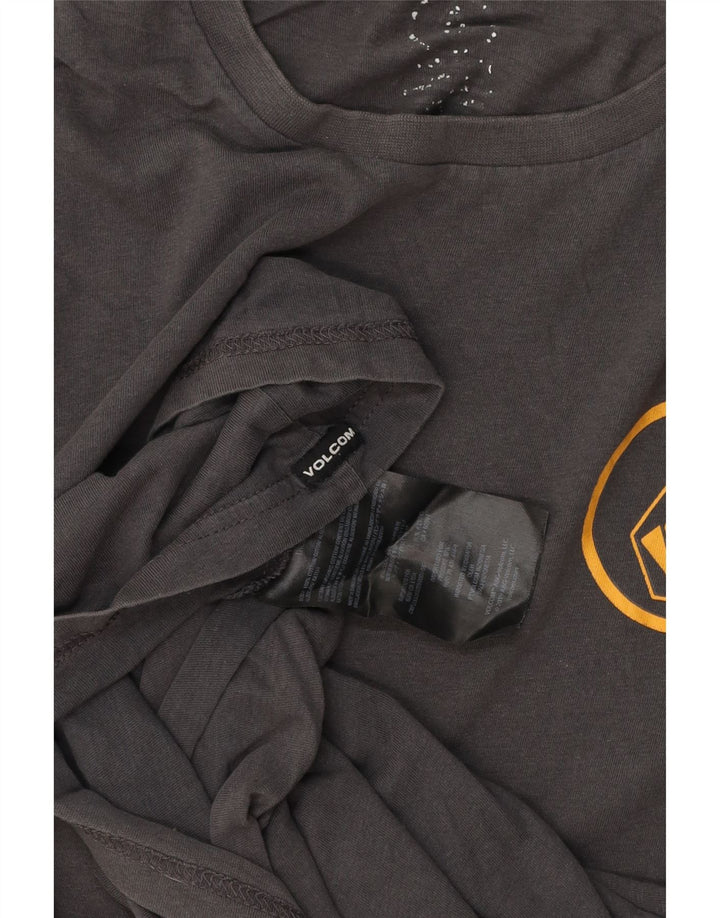 Camiseta masculina Volcom Top cinza médio algodão