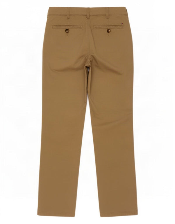 Tommy Hilfiger Meninos Calças Chino Retas 15-16 Anos W32 L32 Bege