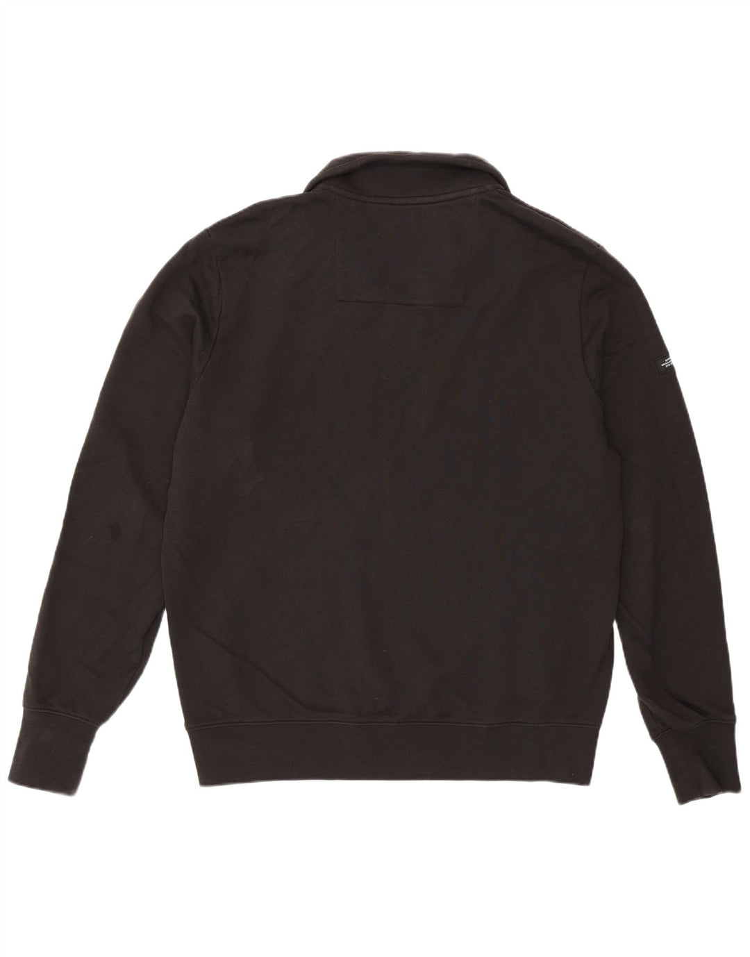 Suéter masculino Superdry com zíper e gola XL em algodão preto