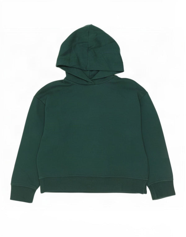 Zara Womens Oversized Hoodie Jumper Reino Unido 10 Pequeno Algodão Verde