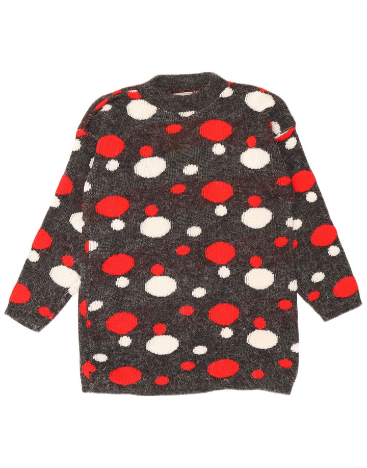 Suéter feminino Phoenix com gola tartaruga Reino Unido 16 bolinhas cinza grande