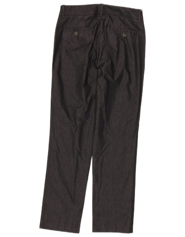 Max Mara Calça feminina casual de fim de semana reta UK 8 pequena W28 L28 cinza