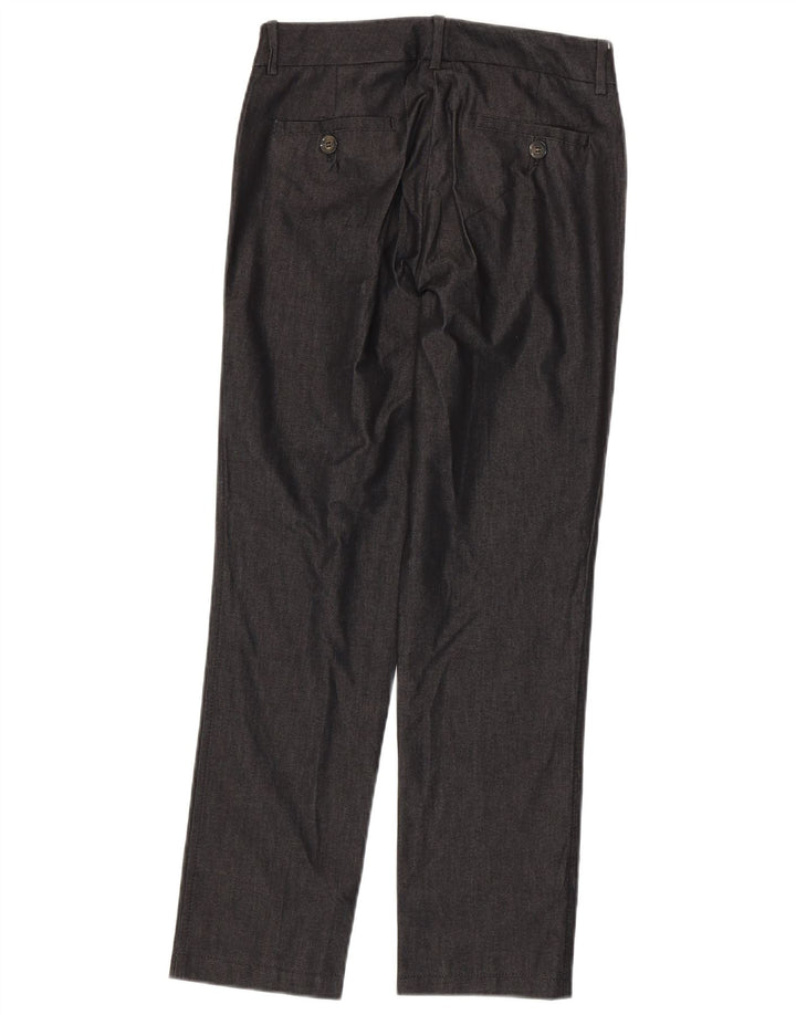 Max Mara Calça feminina casual de fim de semana reta UK 8 pequena W28 L28 cinza