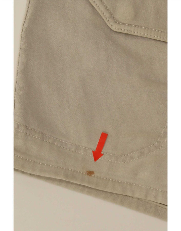 Zara Mens Cargo Shorts Grande W32 Algodão Bege