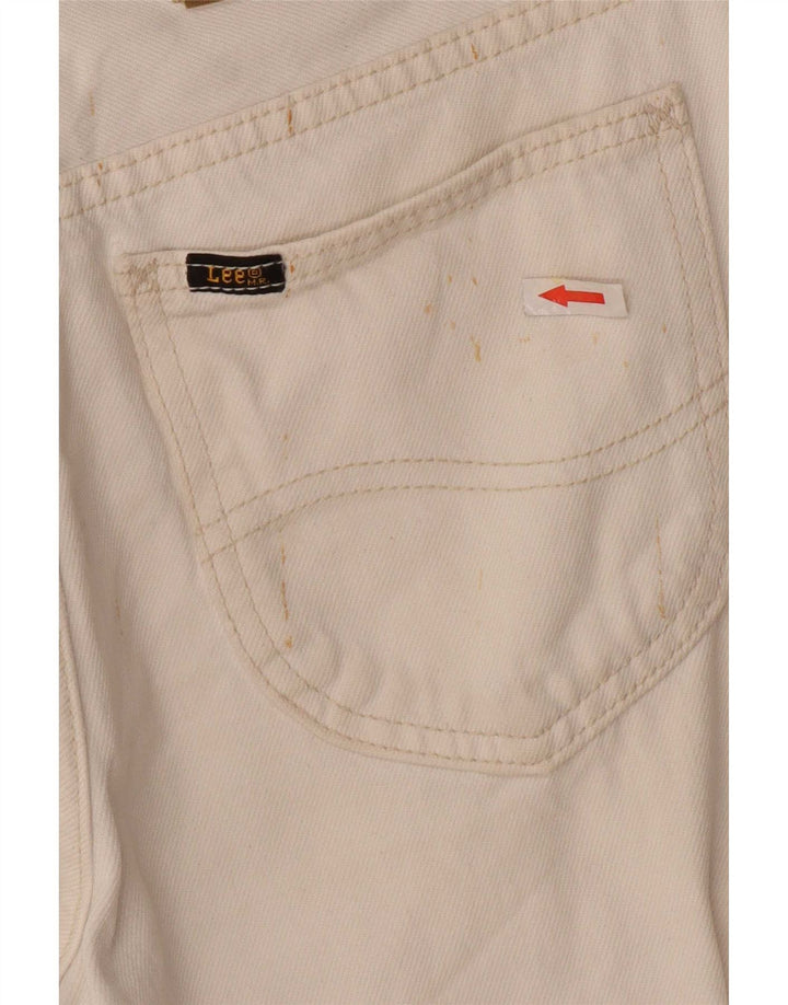 Lee Mens Straight Jeans W30 L31 Algodão Branco
