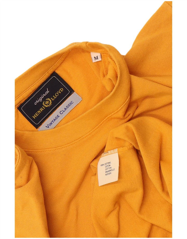 Camiseta masculina Henri Lloyd Top de algodão amarelo médio