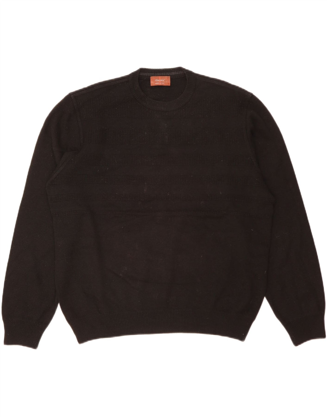 Suéter masculino Marks & Spencer com gola redonda, acrílico preto grande
