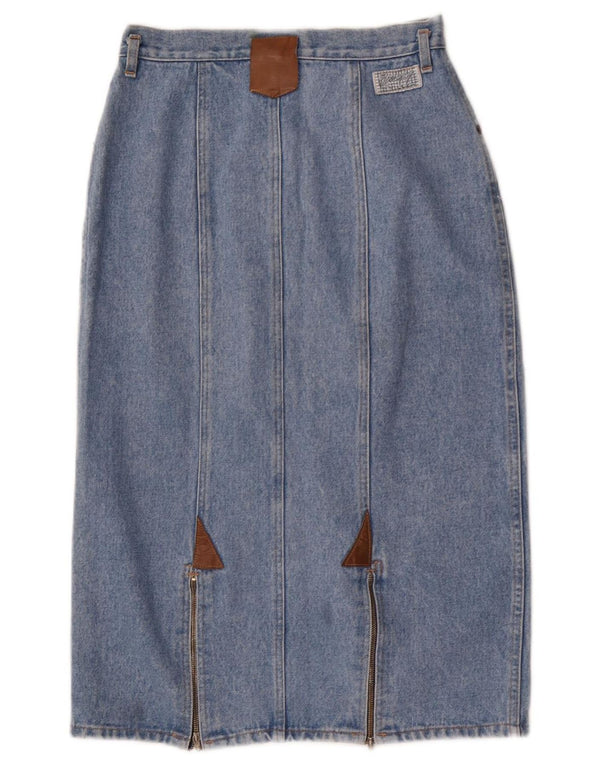 Saia jeans feminina Revanche W26 pequena azul