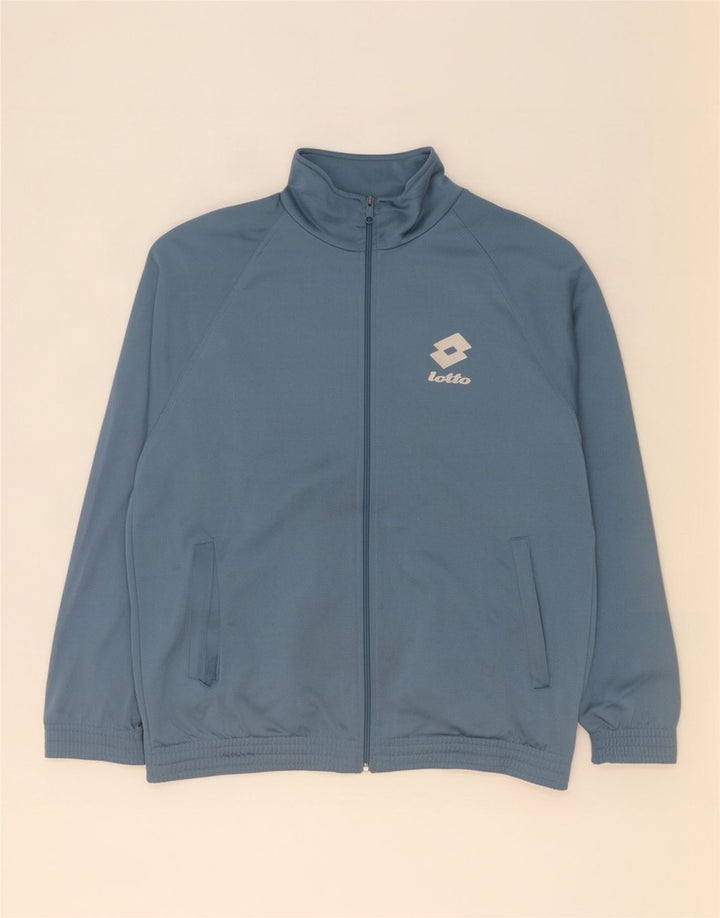 Lotto Mens Graphic Tracksuit Top Jacket Grande bloco colorido azul