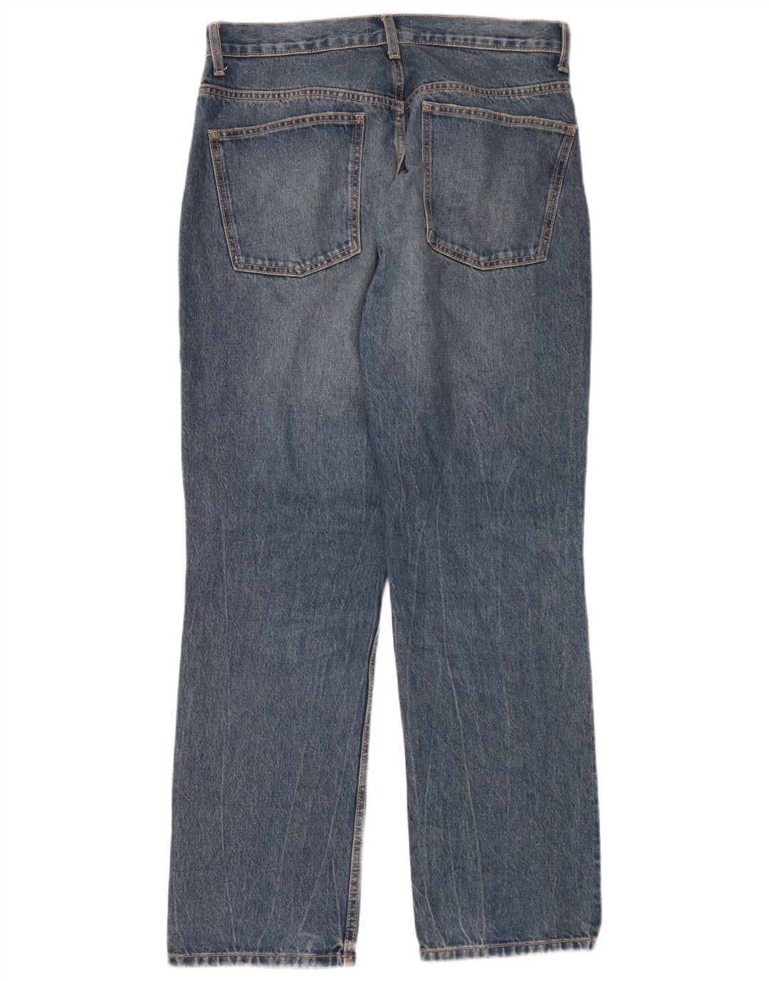 Calça jeans reta feminina Zara EU 44 XL W34 L32 Azul