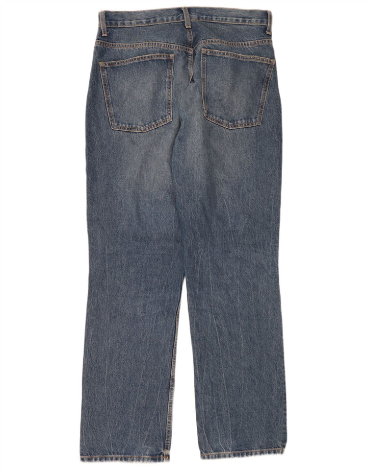 Calça jeans reta feminina Zara EU 44 XL W34 L32 Azul