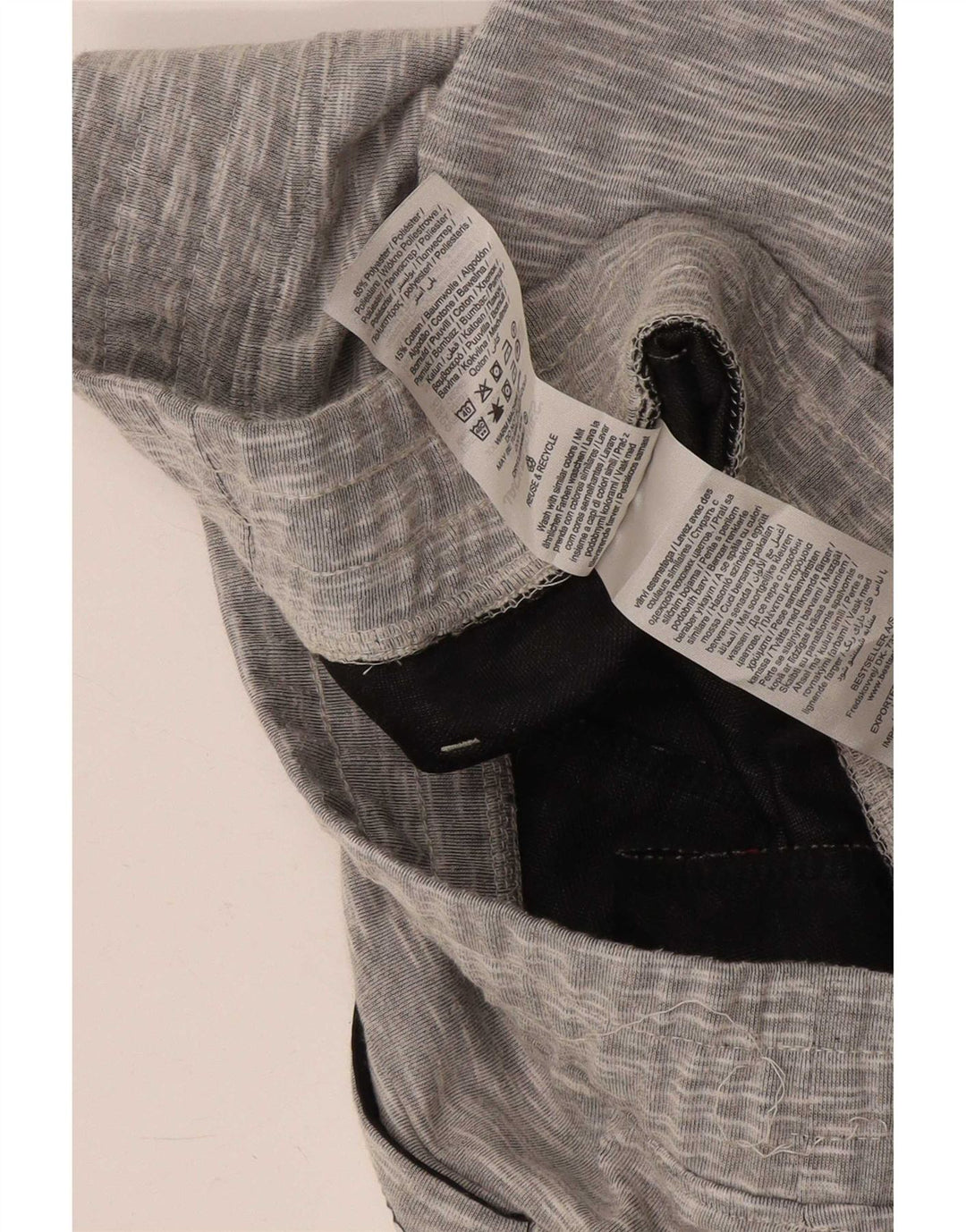 Shorts esportivos masculinos Jack & Jones, algodão manchado cinza médio