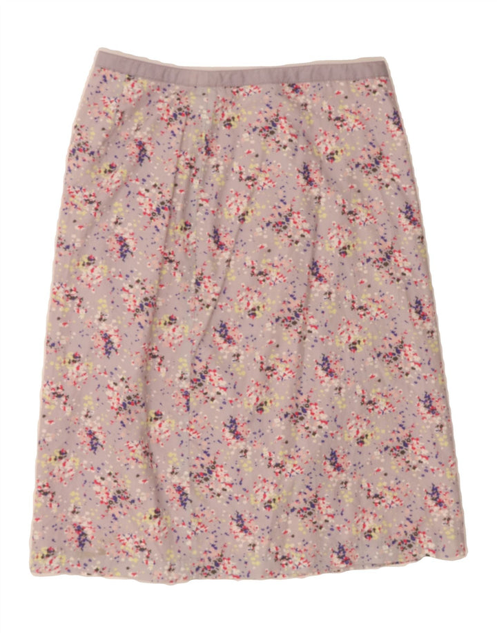 VINTAGE Womens A-Line Skirt W28 Medium Pink Flecked Cotton Vintage Vintage and Second-Hand Vintage from Messina Hembry 
