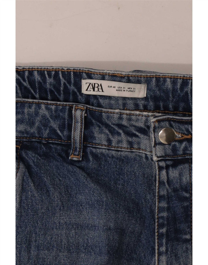 Zara Mens Jeans Cropped Tapered EU 40 Médio W31 L25 Azul