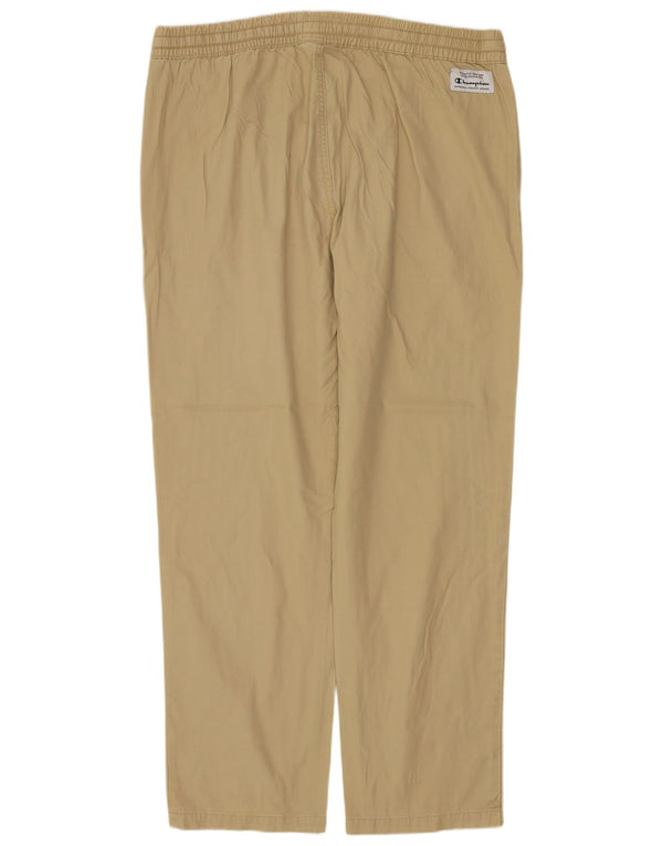 CHAMPION Mens Straight Chino Trousers XL W38 L28 Beige Cotton