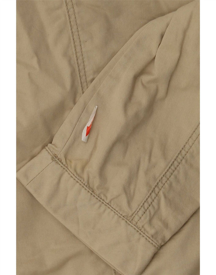 Jaqueta bomber feminina Zara UK 12 algodão bege médio