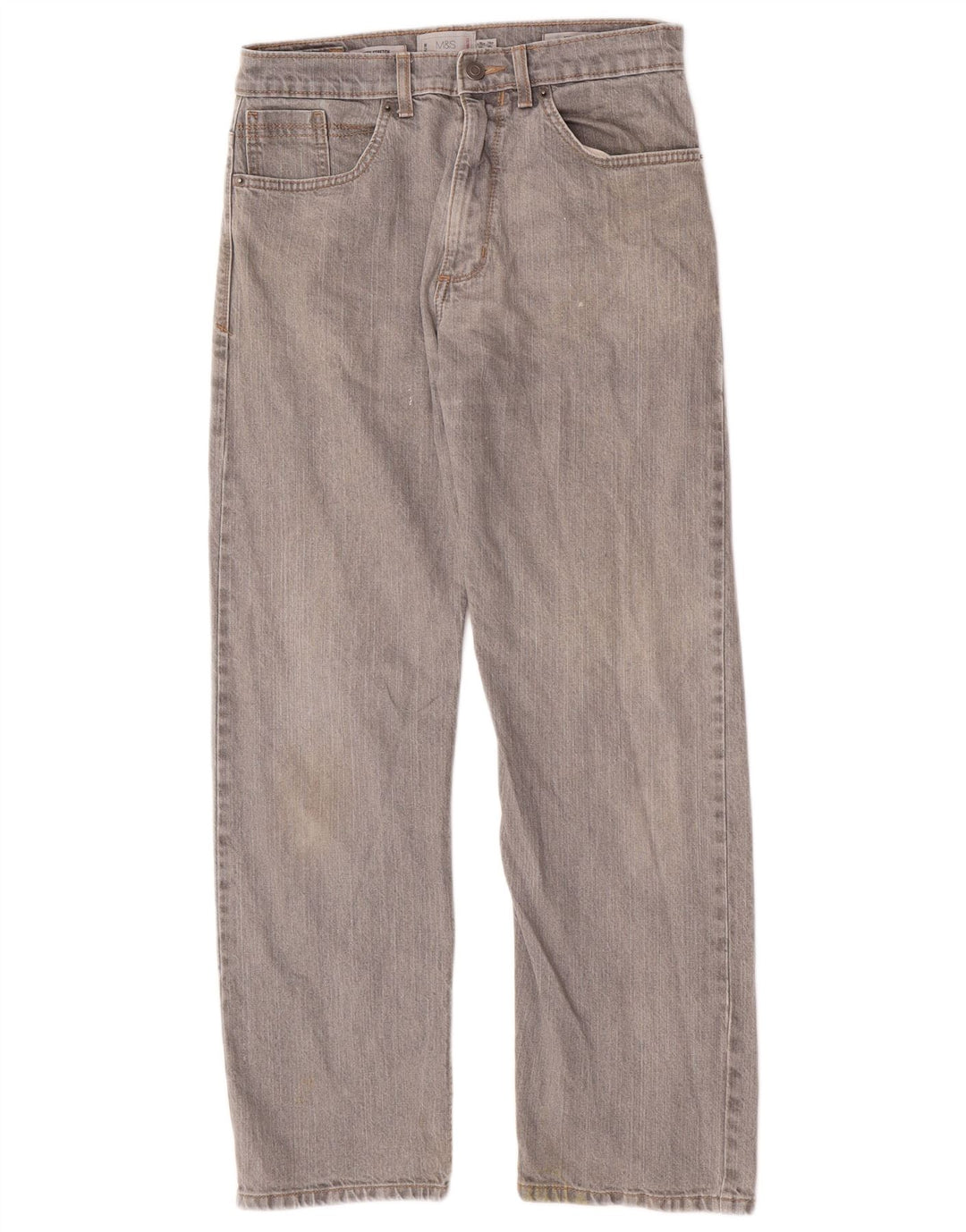 Jeans retos femininos Marks & Spencer W30 L29 algodão cinza