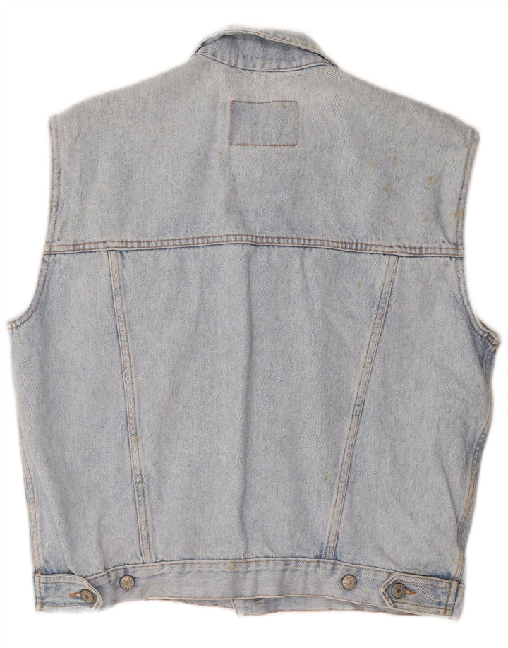 Colete jeans masculino MASH UK 36 algodão azul pequeno