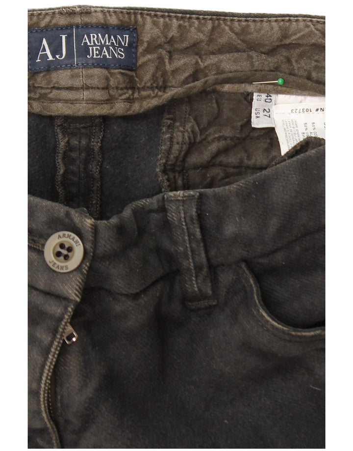 Calça Chino Feminina ARMANI Slim EU 40 Médio W27 L30 Algodão Preto