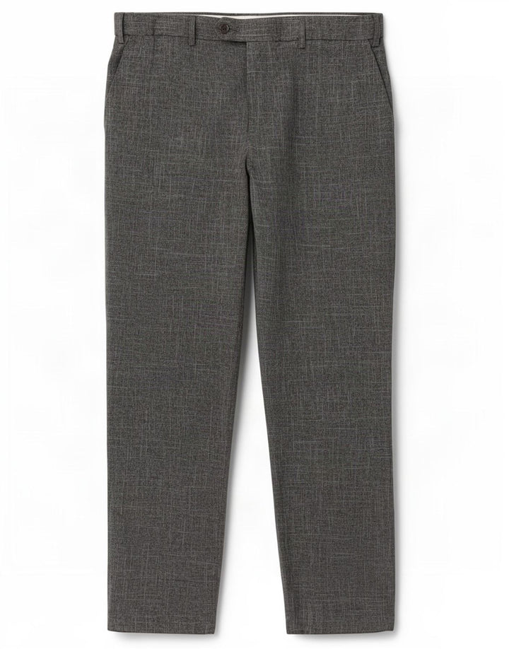 Calça masculina de ajuste regular Marks & Spencer W36 L31 Poliéster cinza