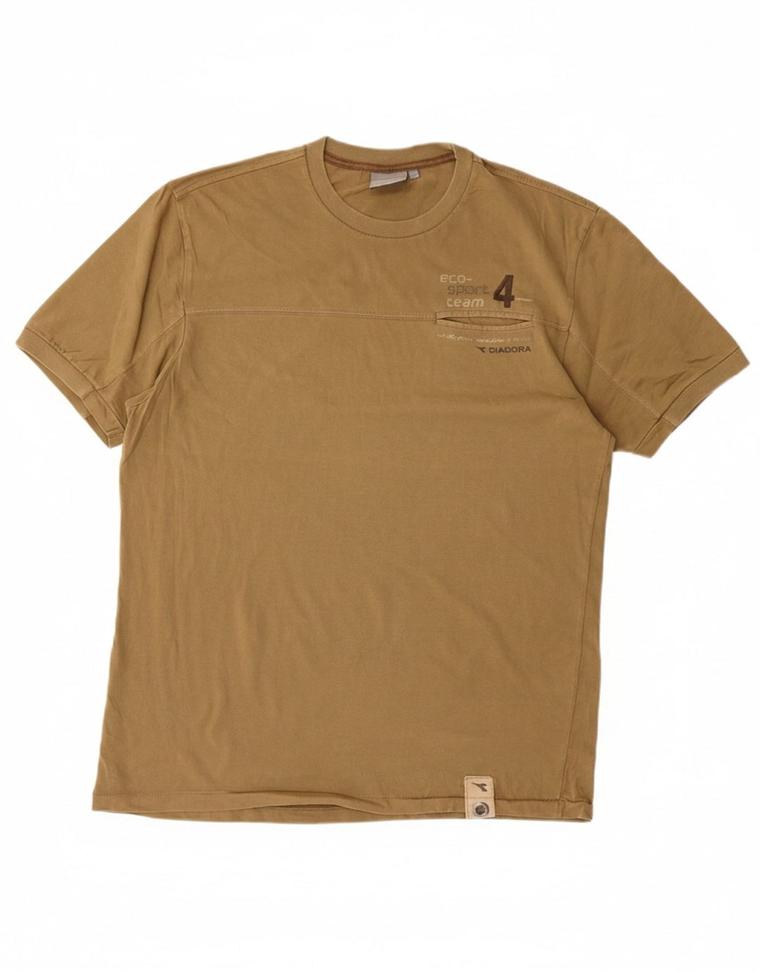 Camiseta masculina gráfica DIADORA grande marrom