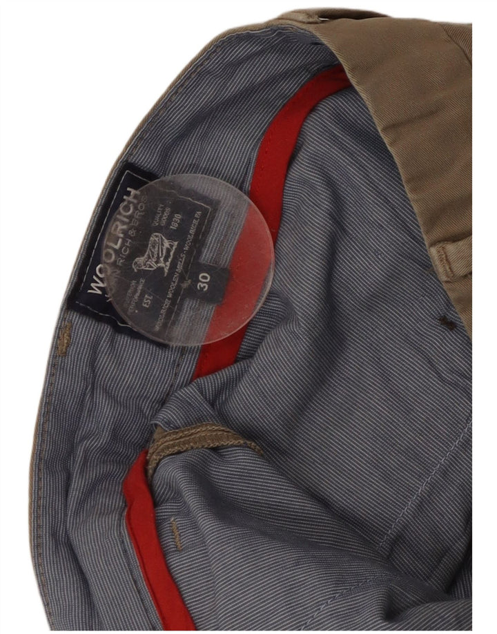 Calças Chino Masculinas Woolrich Slim W30 L33 Algodão Bege