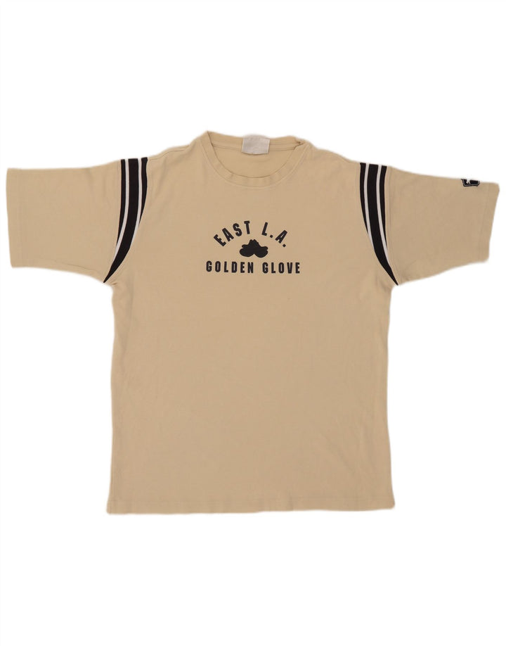 Camiseta masculina Puma Graphic Top Médio Algodão Bege