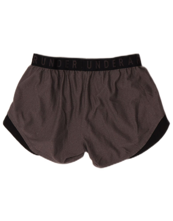 Shorts esportivos femininos Under Armour UK 12 esportes de poliéster cinza médio
