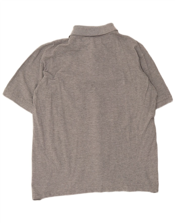 Camisa polo masculina Kappa XL cinza manchado de algodão
