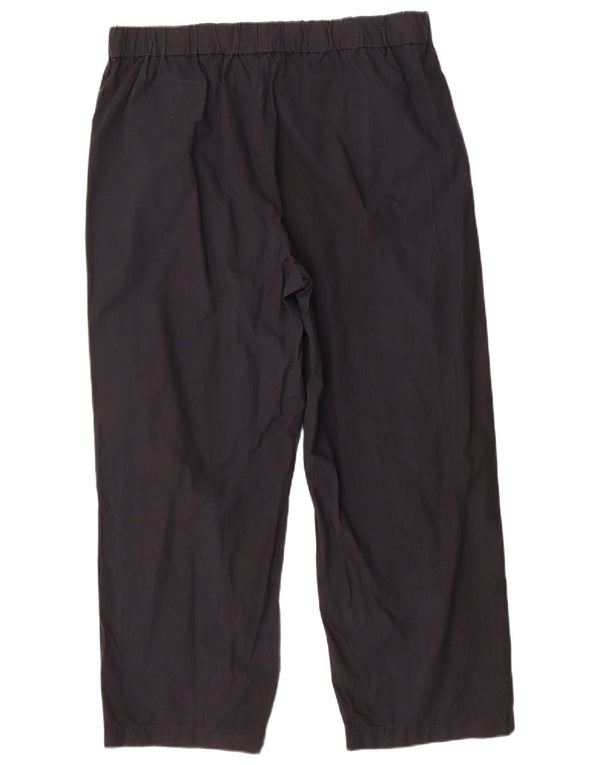 Calça casual feminina de cintura alta Marks & Spencer Reino Unido 16 grande W36 L27 preta