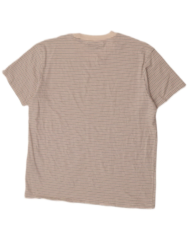 Camiseta masculina Jack & Jones Top XL algodão listrado branco