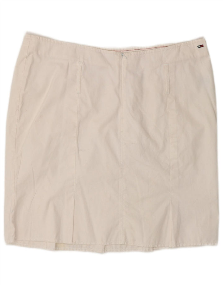 Minissaia feminina Tommy Hilfiger grande W32 algodão branco