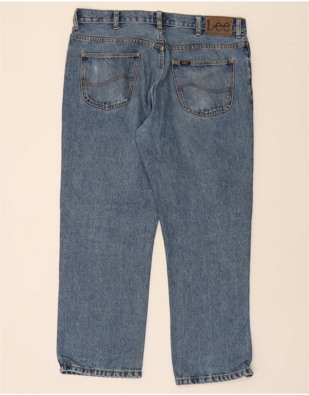 LEE Masculino Brooklyn Straight Jeans W38 L27 Azul Algodão