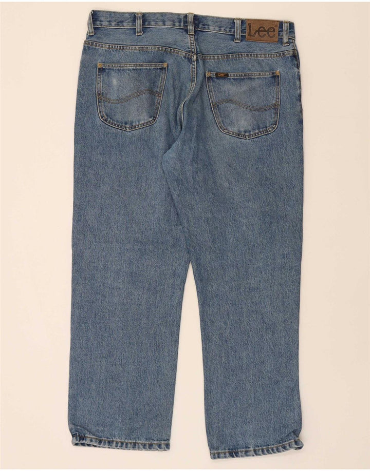 LEE Masculino Brooklyn Straight Jeans W38 L27 Azul Algodão