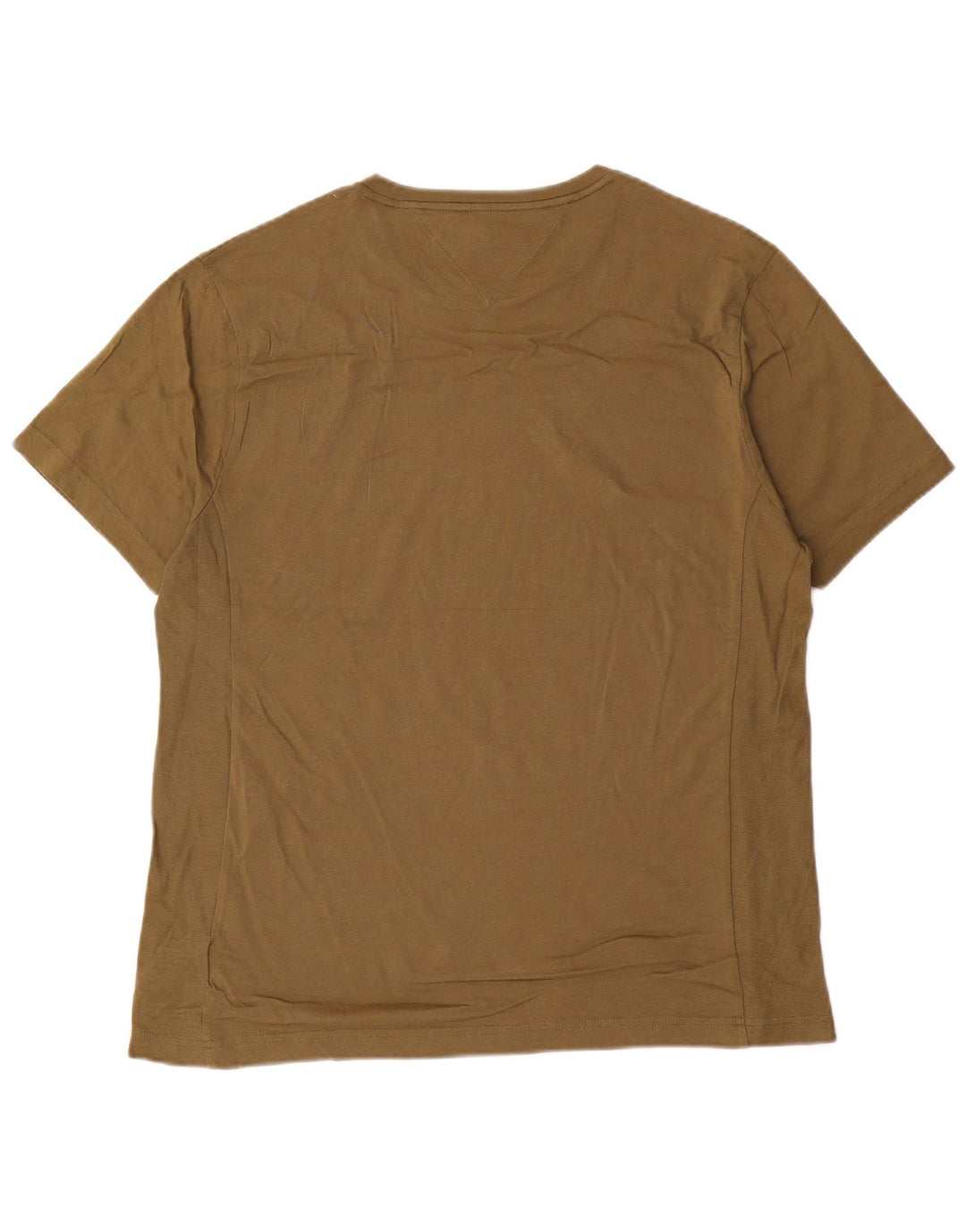 Camiseta masculina TOMMY HILFIGER de algodão cáqui médio