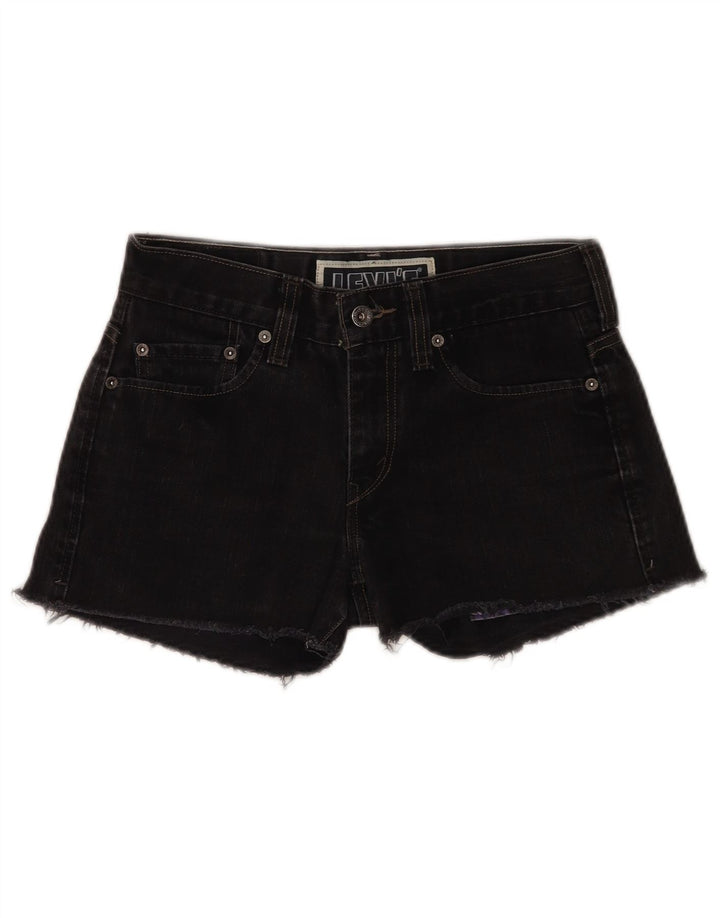 Shorts jeans feminino Levi's 511 skinny W30 médio preto algodão
