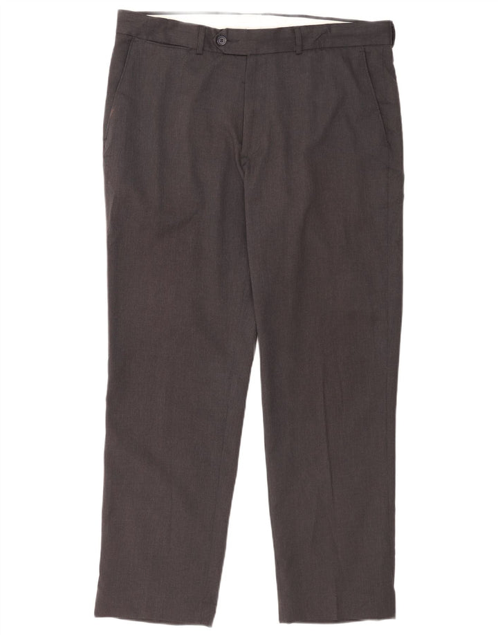 Calça masculina James Pringle de terno reto W36 L29 poliéster cinza