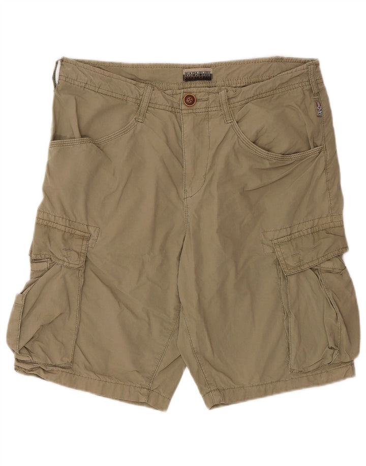 Shorts cargo masculino Napapijri W30 algodão cáqui médio