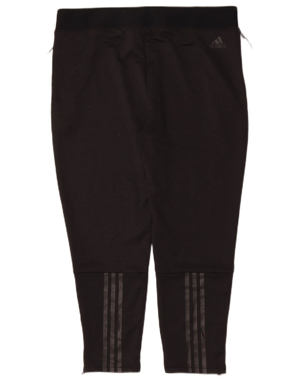 Calça de treino feminina Adidas UK 16/18 grande poliéster preto